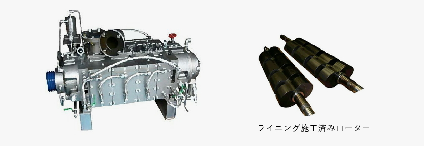 【業界初】接ガス部フッ素樹脂ライニング施工・ルーツ式ドライ真空ポンプ